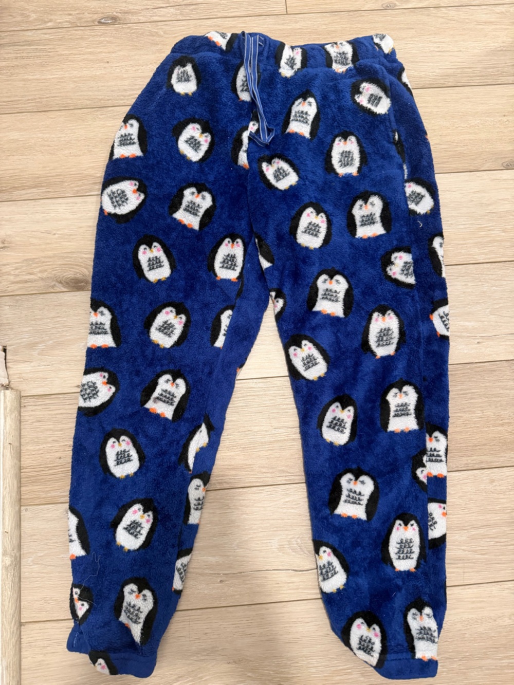 Plush Penguin Pajama Pants - Blue